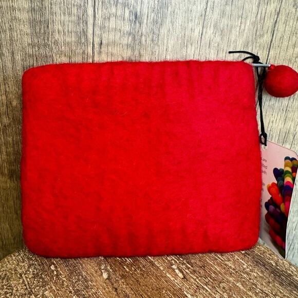 Felted Wool Coin Purse Wallet Flower Purse Charm New FAST SHIP - Picture 4 of 5